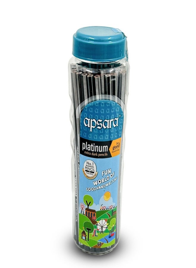 Apsara Platinum Pencil Jar, Smooth Writing & Non-Slip Grip, Quality Wood, Easy Sharpening, Convenient for Students, Professionals (Pack of 50) - Image 1